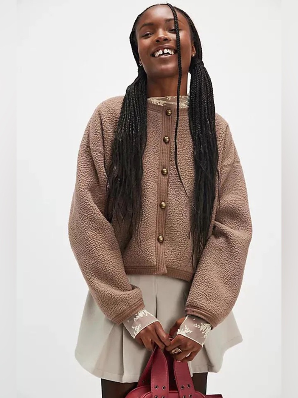 Free people Hug Me Sherpa Cardigan